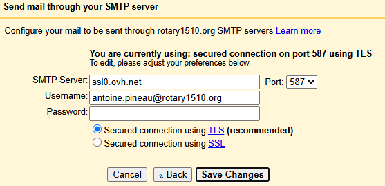 Serveur SMTP