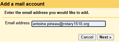 Ajouter un compte email
